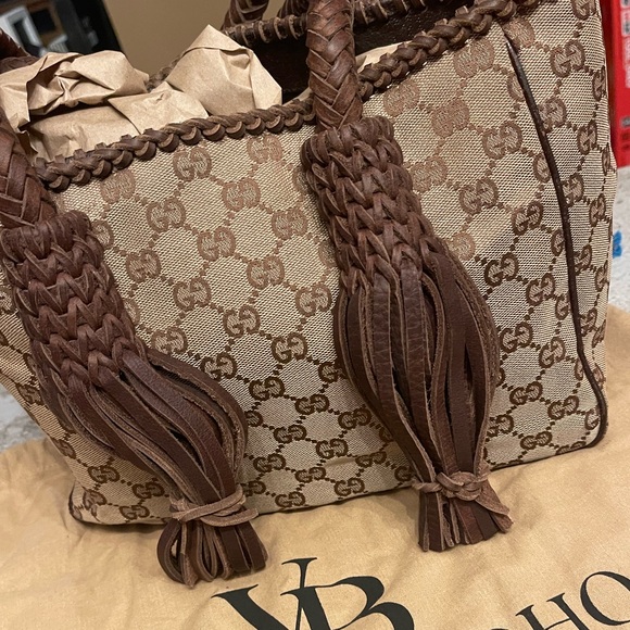 Handbags - Gucci Tote revamped by Vintage Boho Bags